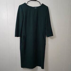 MM Lafleur Forest Green Long Sleeve Dress